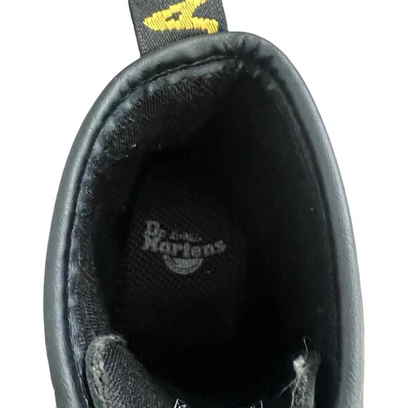 Doc Dr. Martens Awley 6 in 8-Eye Black Leather Combat Boots sz 9 Women's 8 Men's - Picture 7 of 10